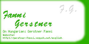 fanni gerstner business card